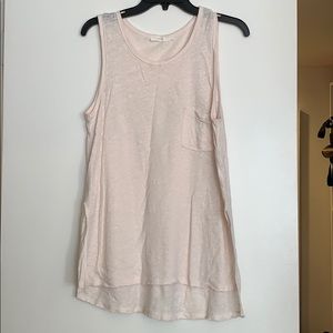 Long Cream Thick Strap Tank Top